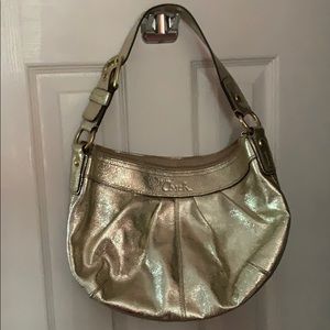 Metallic Gold Coach Purse